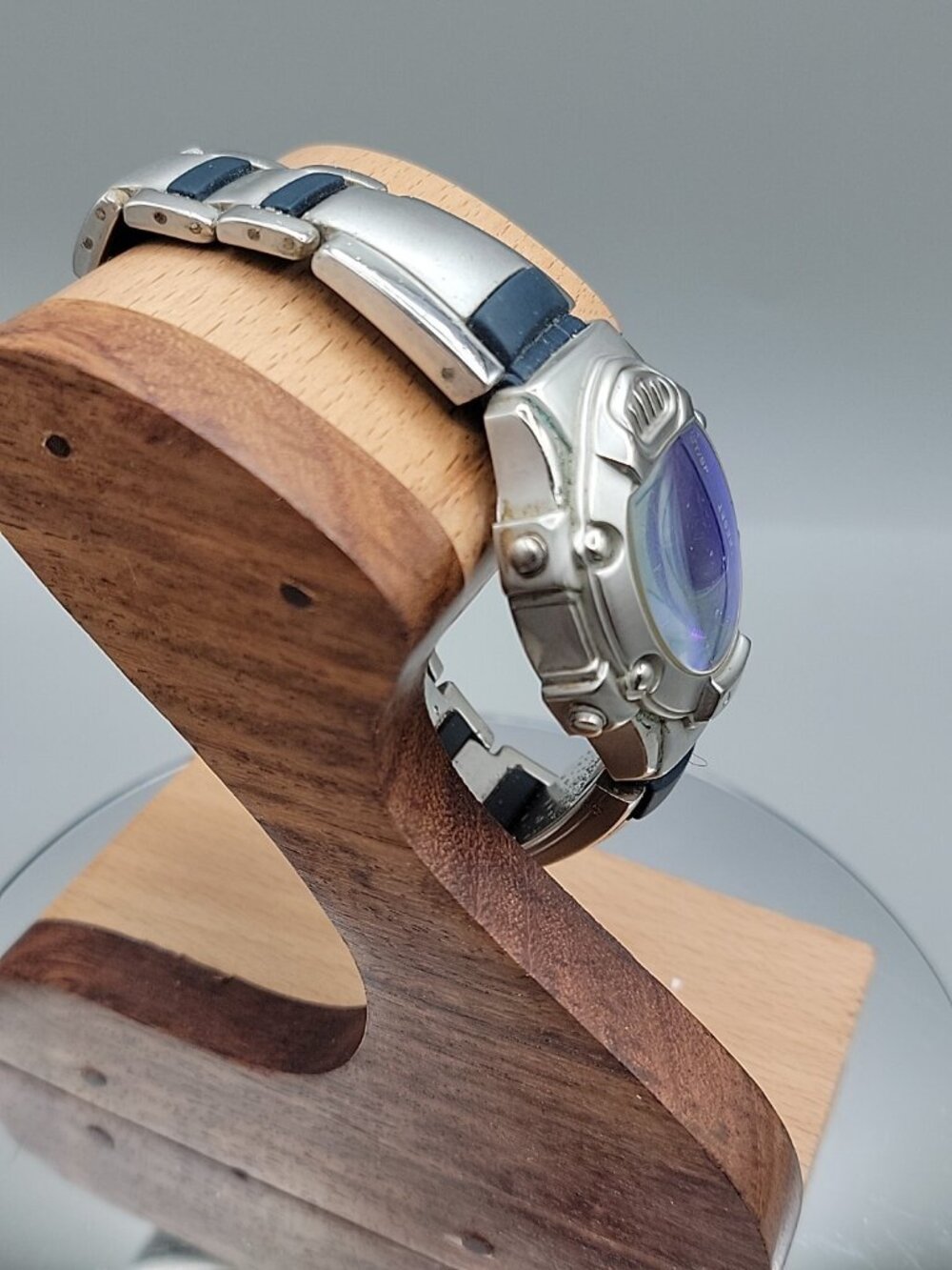 VTG Aqua Digital Men's Watch 38mm Silver Blue Oval Chrono Multi-Sport 7.75 - Picture 5 of 14